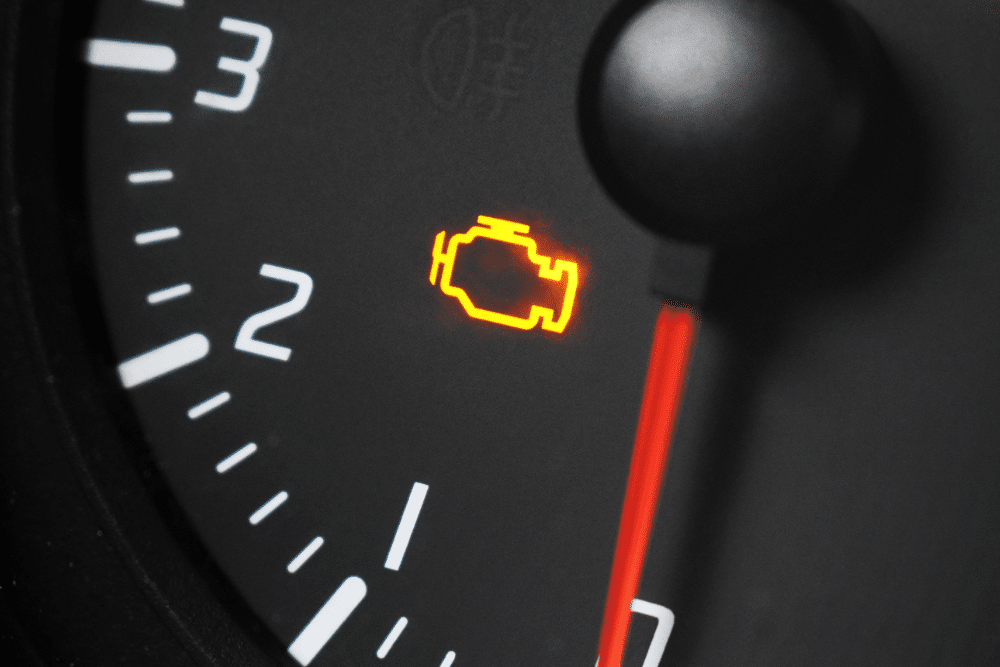 Check Engine Diagnostic in Allentown PA at Allied Automotive. Close-up of a check engine light illuminated