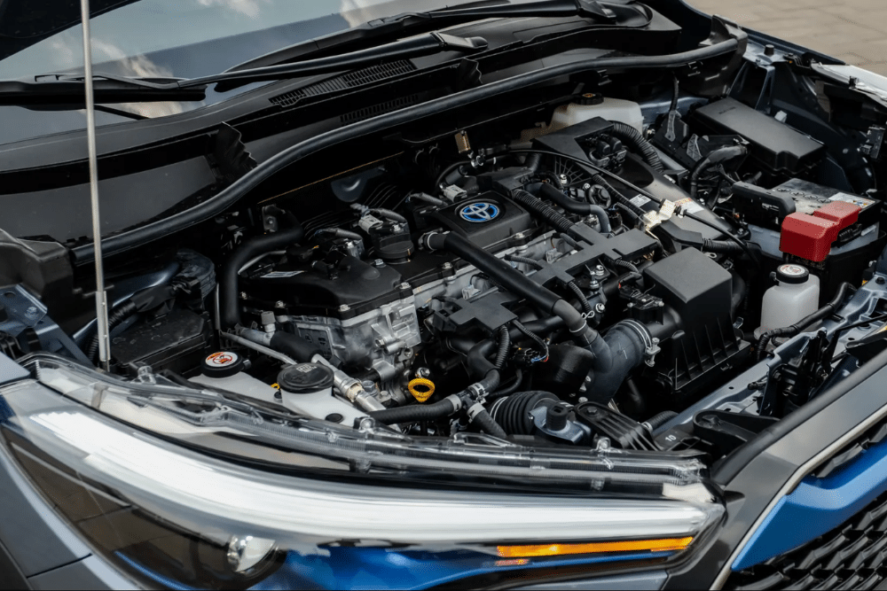 Hybrid Auto Repair in Allentown, PA At Allied Automotive. Image of Toyota hybrid vehicle engine bay open for hybrid auto repair.