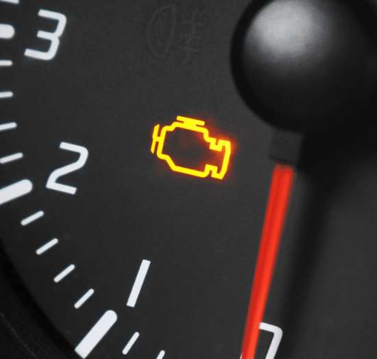 Check Engine Diagnostic in Allentown PA at Allied Automotive. Close-up of a check engine light illuminated